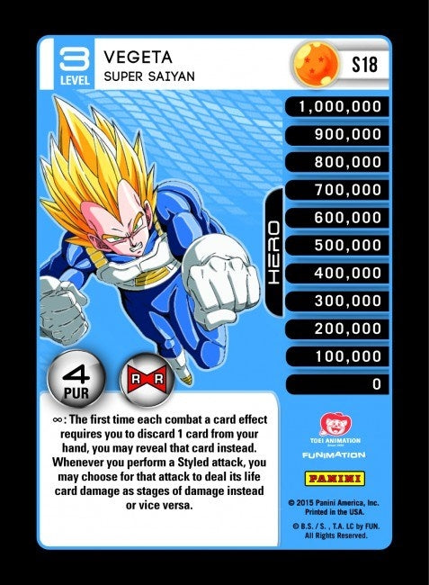 Vegeta - Super Saiyan (Rainbow Parallel Foil) (18) [EVO] - Dragon Ball Z TCG Single