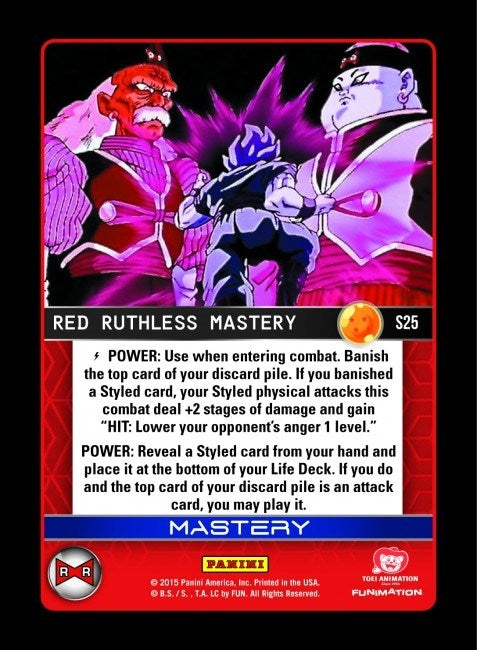 Red Ruthless Mastery (Rainbow Parallel Foil) (25) [EVO] - Dragon Ball Z TCG Single