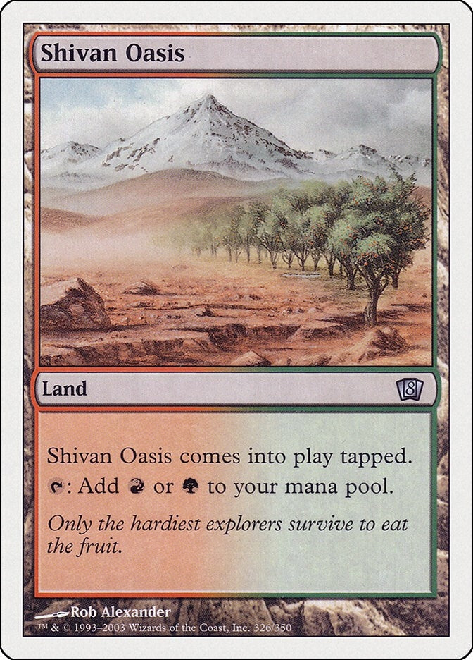 Shivan Oasis (326) [8ED] - MTG Single