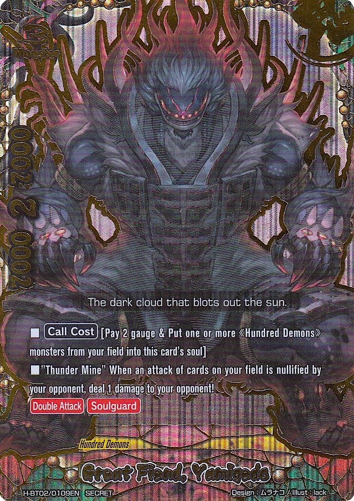 Great Fiend Yamigedo - H-BT02/0109EN (Secret) (20109) [H-BT02] - Future Card BuddyFight Single