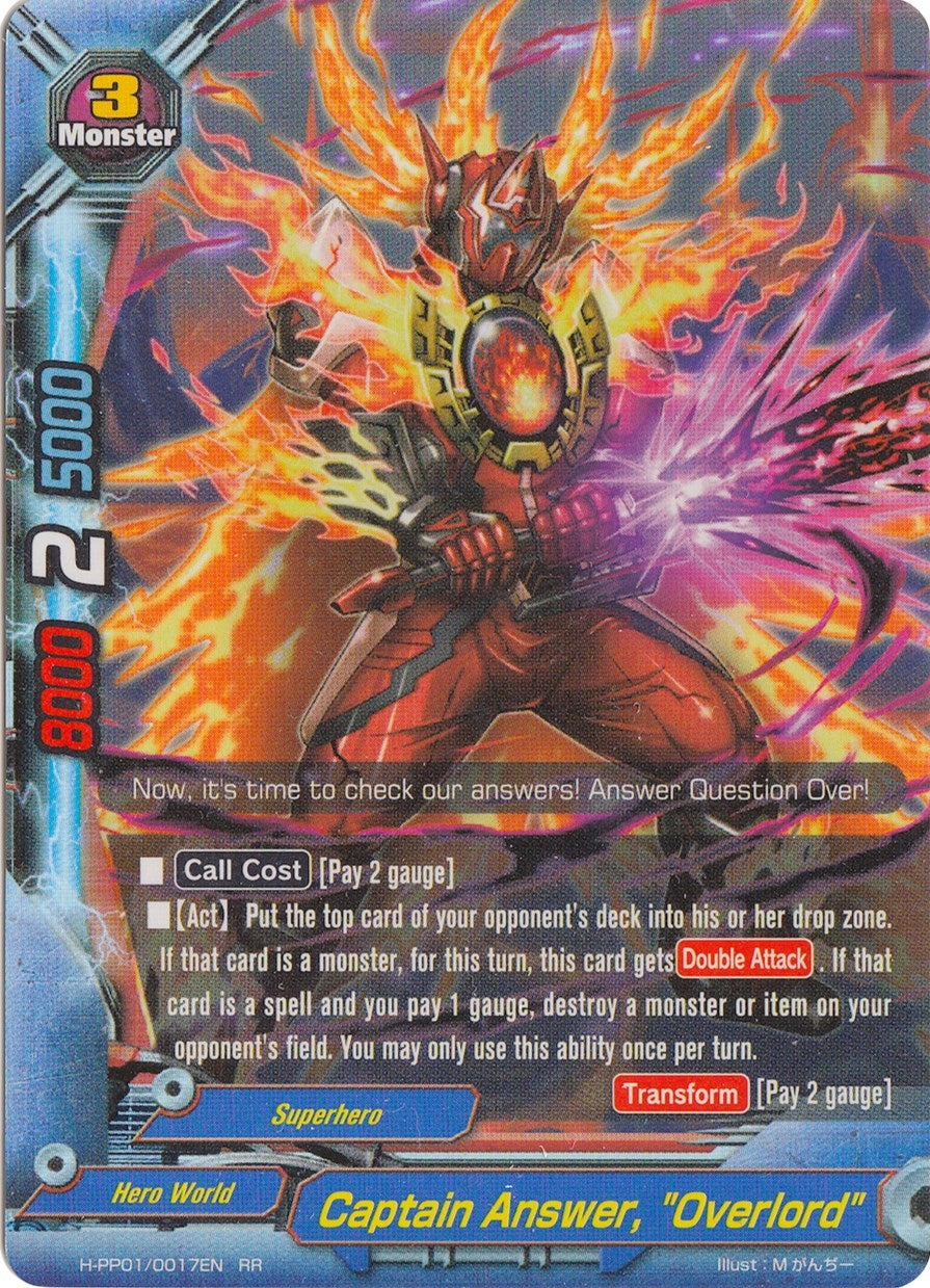 Captain Answer ’Overlord’ (10017) [H-PP01] - Future Card BuddyFight Single