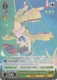 Burning Girl Karen Araragi (2403) [NM/S24] - Weiss Schwarz Single