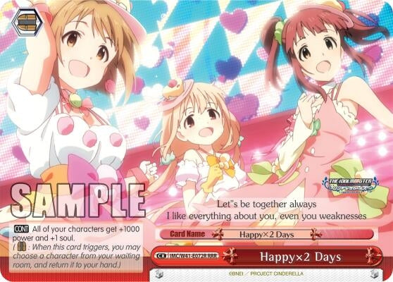Happyx2 Days (RRR) (41072) [IMC/W41] - Weiss Schwarz Single