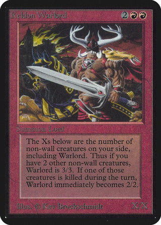 Keldon Warlord [LEA] - MTG Single