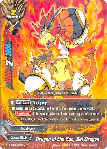 Dragon of the Sun Bal Dragon (10022) [D-BT01] - Future Card BuddyFight Single