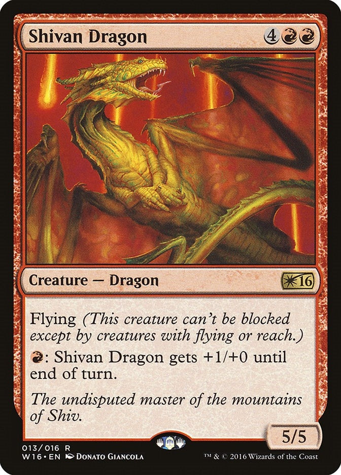 Shivan Dragon (13) [W16] - MTG Single