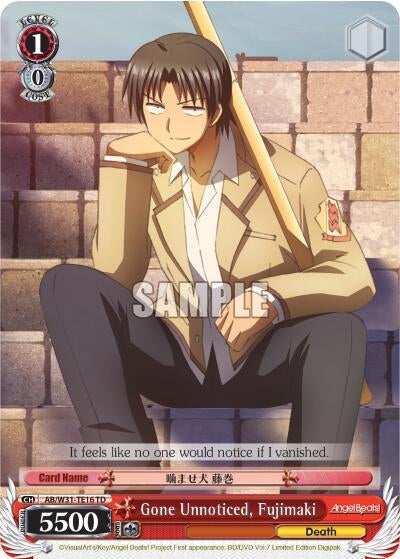 Gone Unnoticed Fujimaki (3116) [AB/W31] - Weiss Schwarz Single