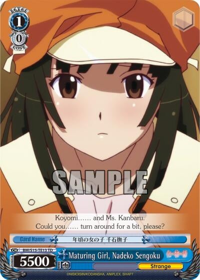 Maturing Girl Nadeko Sengoku (TD) (1513) [BM/S15] - Weiss Schwarz Single