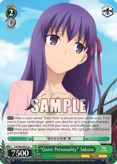 ’Quiet Personality’ Sakura (36037) [FS/S36] - Weiss Schwarz Single