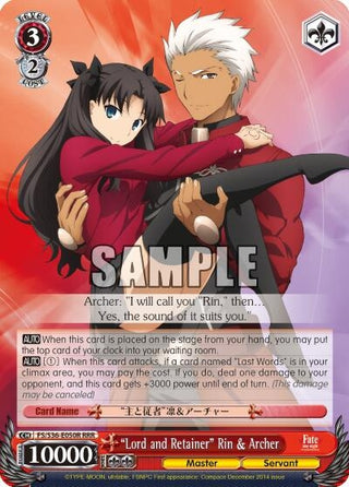 ’Lord and Retainer’ Rin & Archer (RRR) (36050) [FS/S36] - Weiss Schwarz Single