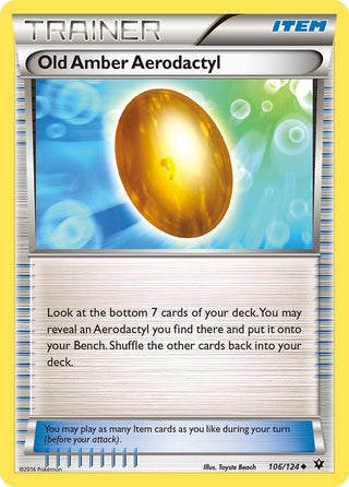 Image for Old Amber Aerodactyl (106/124) (XY - Fates Collide) - Pokemon