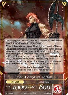 Memoria of the Seven Lands // Melgis Conqueror of Flame (92) [BFA] - Force of Will Single