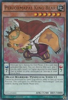Performapal King Bear (16002) (YS16) - YuGiOh Single