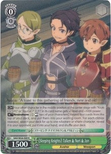 ’Sleeping Knights’ Talken & Nori & Jun (Parallel Foil) (2609) [SAO/SE26] - Weiss Schwarz Single