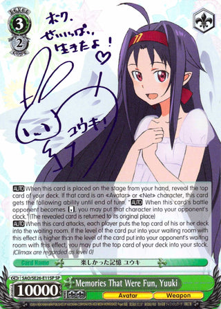 Memories That Were Fun Yuuki (SP) (2611) [SAO/SE26] - Weiss Schwarz Single