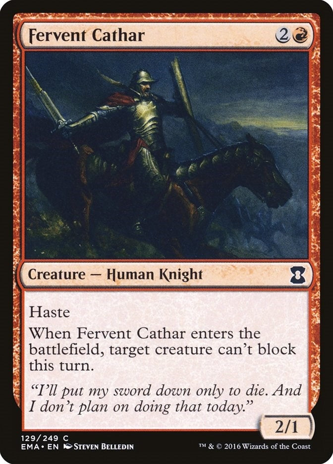 Fervent Cathar (129) [EMA] - MTG Single