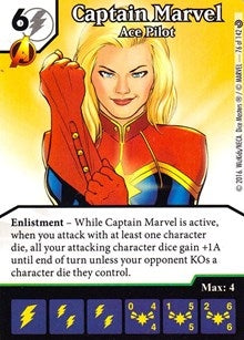Captain Marvel - Ace Pilot (76) [MACIV] - Dice Masters Single