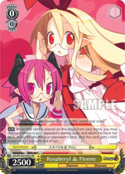 Raspberyl & Flonne (3002) [DG/EN-S03] - Weiss Schwarz Single