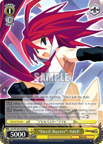 ’Devil Buster’ Adell (SR) (3003) [DG/EN-S03] - Weiss Schwarz Single