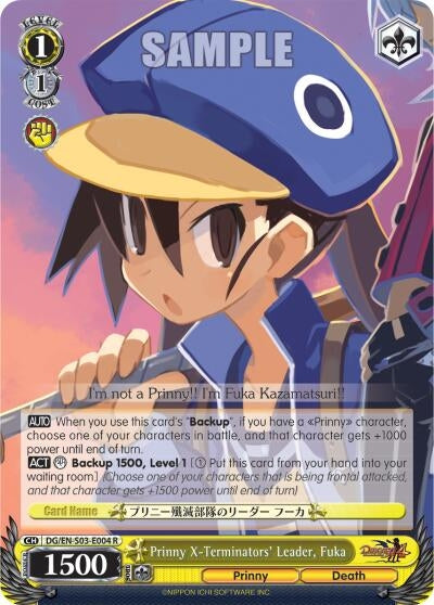 Prinny X-Terminators’ Leader Fuka (3004) [DG/EN-S03] - Weiss Schwarz Single