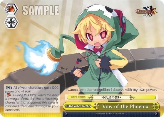 Vow of the Phoenix (3044) [DG/EN-S03] - Weiss Schwarz Single