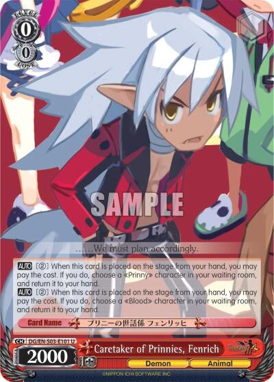 Caretaker of Prinnies Fenrich (3101) [DG/EN-S03] - Weiss Schwarz Single