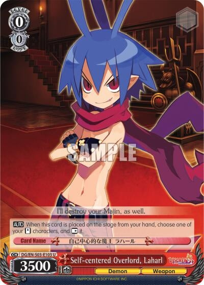 Self-centered Overlord Laharl (3103) [DG/EN-S03] - Weiss Schwarz Single