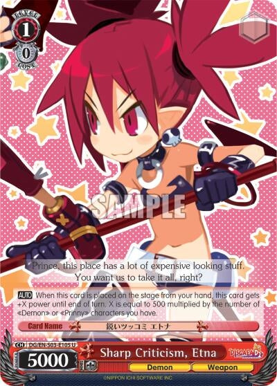 Sharp Criticism Etna (3105) [DG/EN-S03] - Weiss Schwarz Single