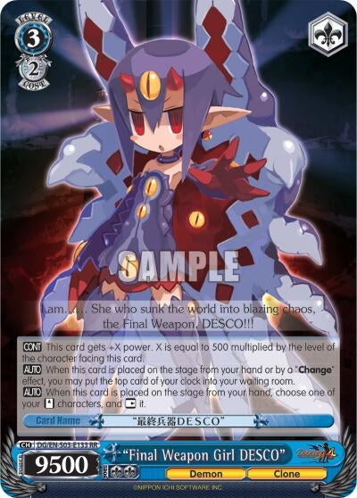 ’Final Weapon Girl DESCO’ (3133) [DG/EN-S03] - Weiss Schwarz Single