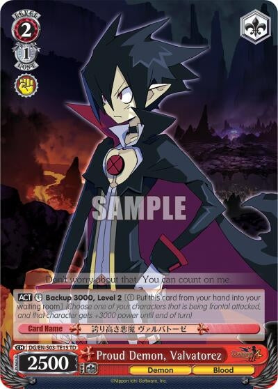 Proud Demon Valvatorez (315) [DG/EN-S03] - Weiss Schwarz Single