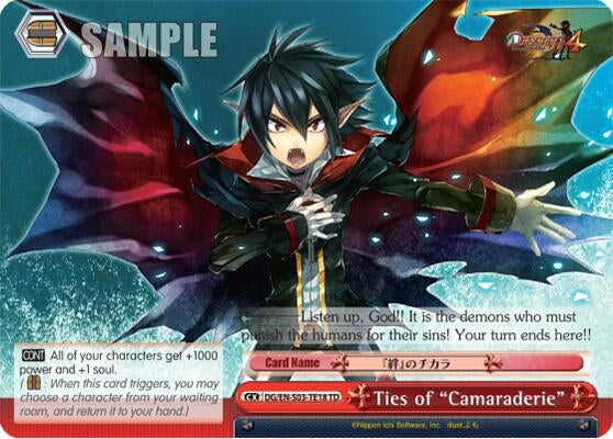 Ties of ’Camaraderie’ (318) [DG/EN-S03] - Weiss Schwarz Single