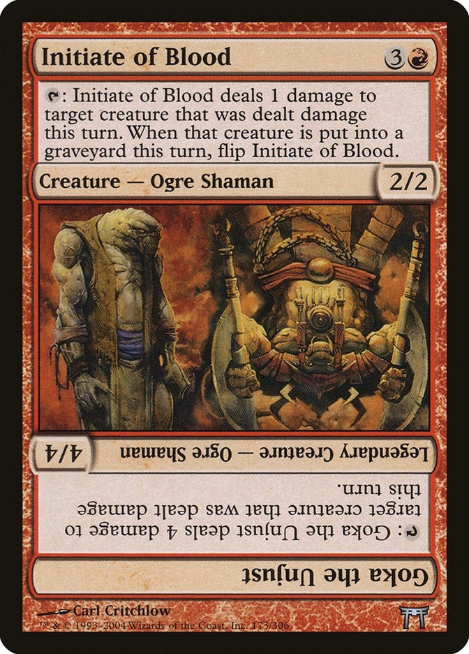 Initiate of Blood // Goka the Unjust (173) [CHK] - MTG Single