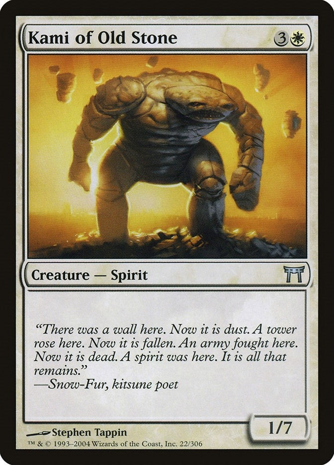 Kami of Old Stone (22) [CHK] - MTG Single