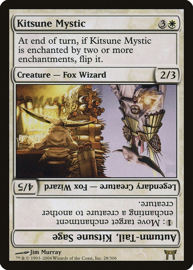 Kitsune Mystic // Autumn-Tail Kitsune Sage (28) [CHK] - MTG Single