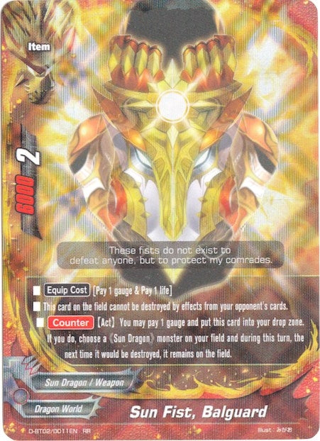 Sun Fist Balguard (20011) [D-BT02] - Future Card BuddyFight Single