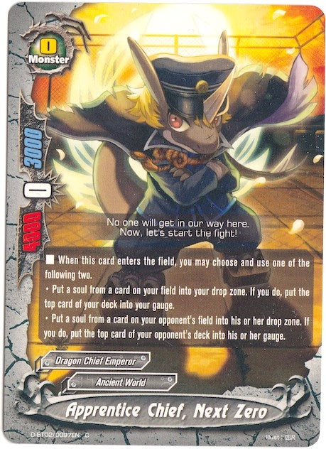 Apprentice Chief Next Zero (20097) [D-BT02] - Future Card BuddyFight Single