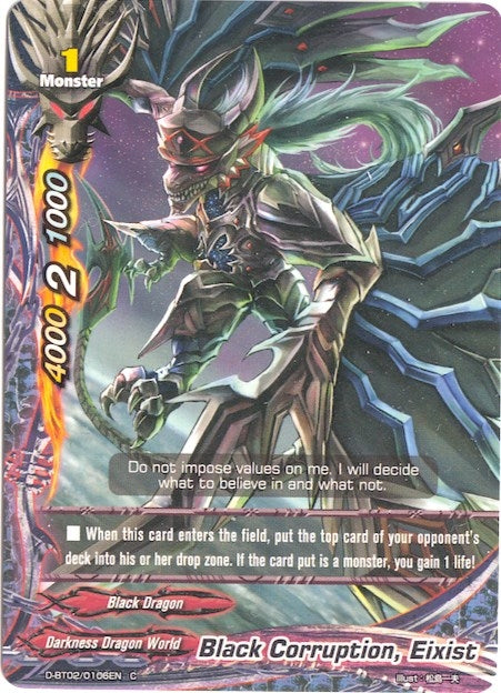 Black Corruption Eixist (20106) [D-BT02] - Future Card BuddyFight Single