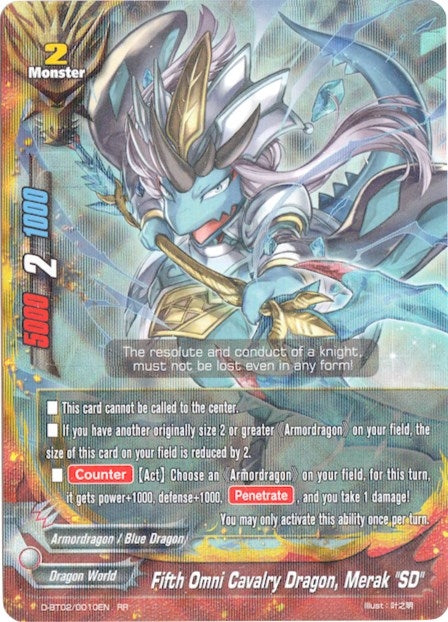Fifth Omni Cavalry Dragon Merak ’SD’ (20010) [D-BT02] - Future Card BuddyFight Single