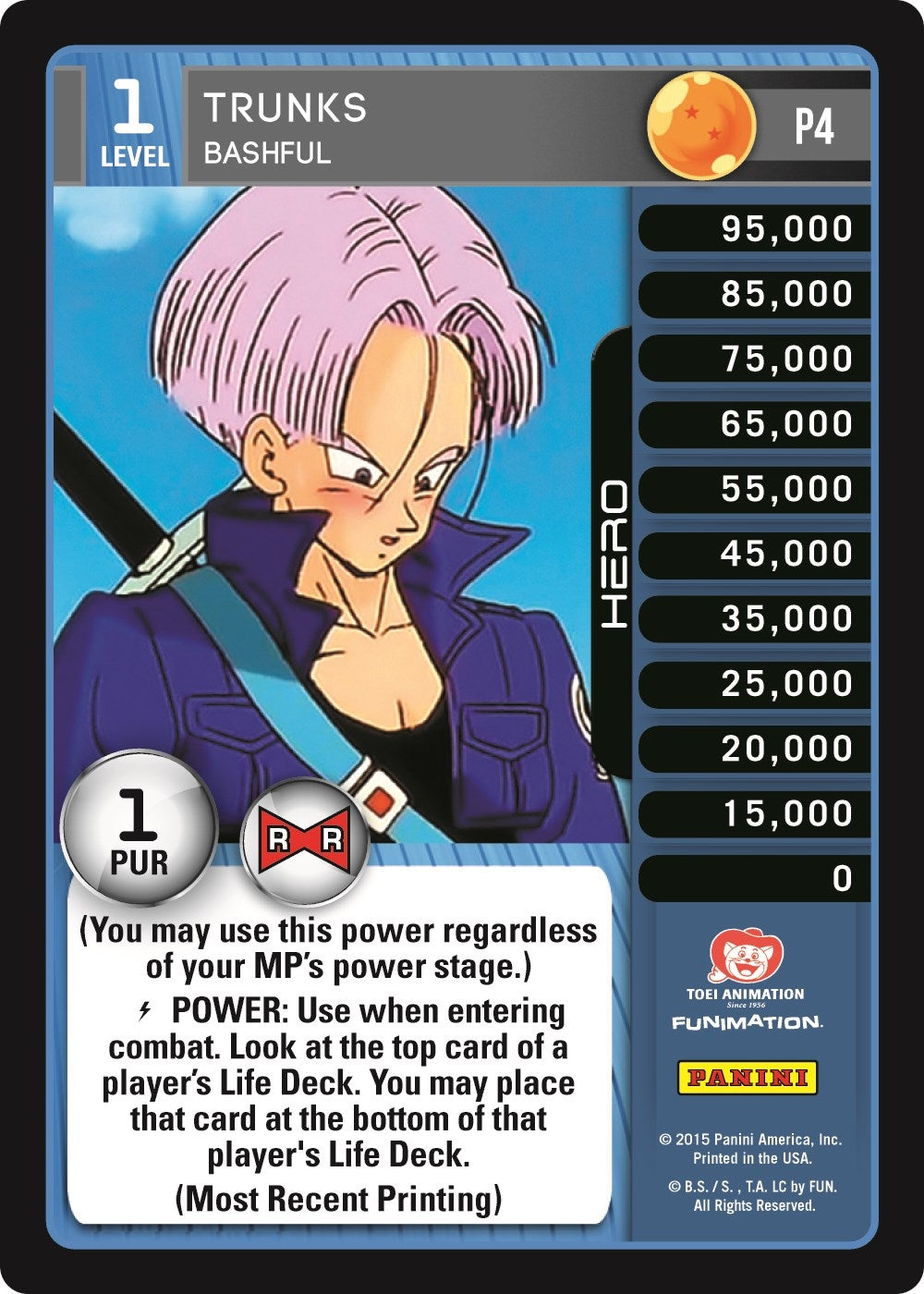 Trunks - Bashful (Evolution) (4) [PRO] - Dragon Ball Z TCG Single
