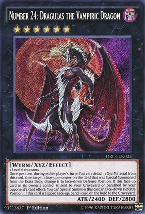 Number 24: Dragulas the Vampiric Dragon (3022) (DRL3) - YuGiOh Single