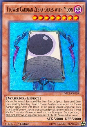 Flower Cardian Zebra Grass with Moon (3036) (DRL3) - YuGiOh Single
