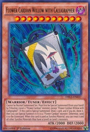 Flower Cardian Willow with Calligrapher (3037) (DRL3) - YuGiOh Single
