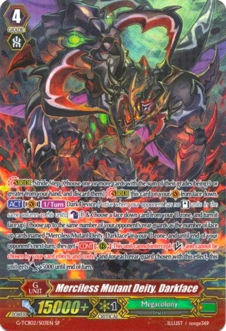 Merciless Mutant Deity Darkface (SP) (203) [G-TCB02] - Cardfight Vanguard Single