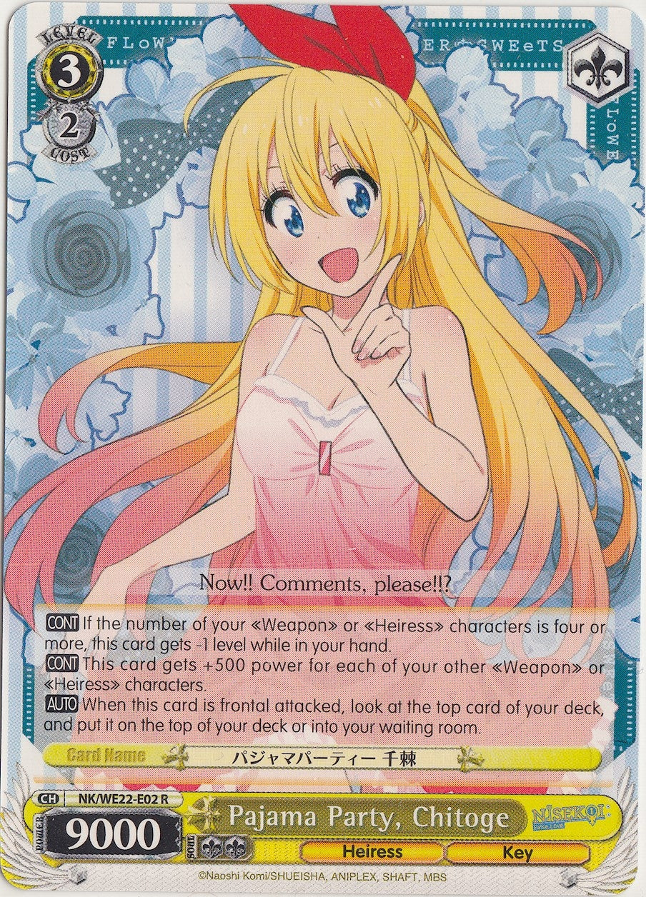 Pajama Party Chitoge (2202) [NK/WE22] - Weiss Schwarz Single
