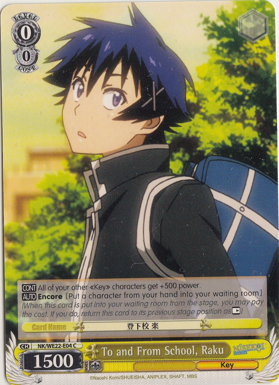 To and From School Raku (2204) [NK/WE22] - Weiss Schwarz Single