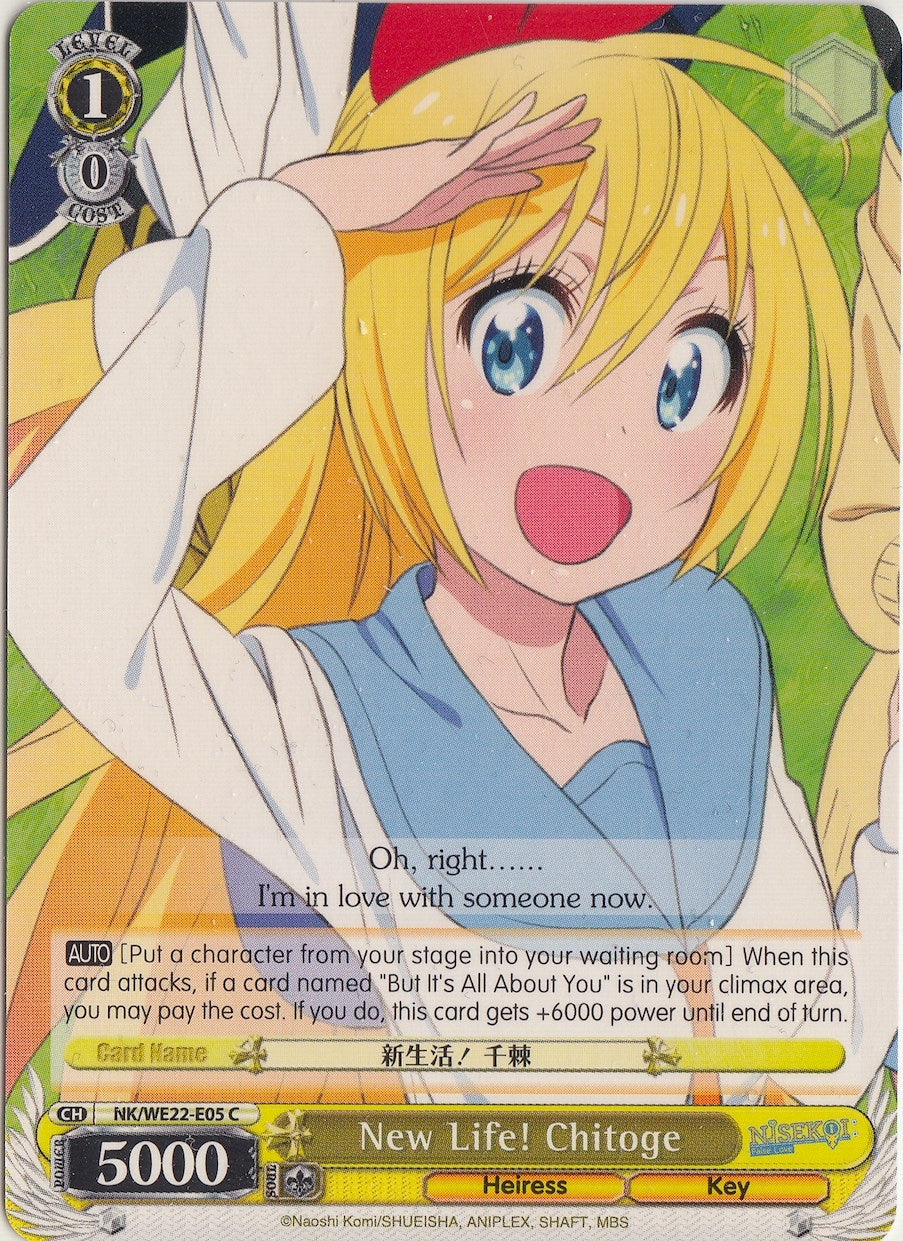 New Life! Chitoge (2205) [NK/WE22] - Weiss Schwarz Single