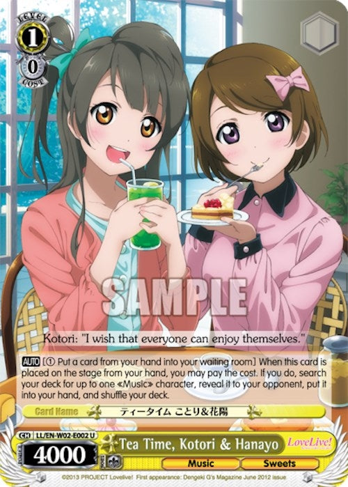 Tea Time Kotori & Hanayo (2002) [LL/EN-W02] - Weiss Schwarz Single