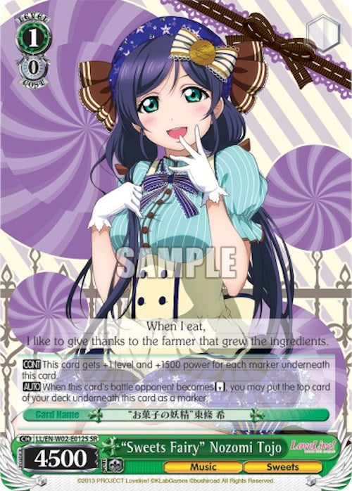 ’Sweets Fairy’ Nozomi Tojo (SR) (2012) [LL/EN-W02] - Weiss Schwarz Single