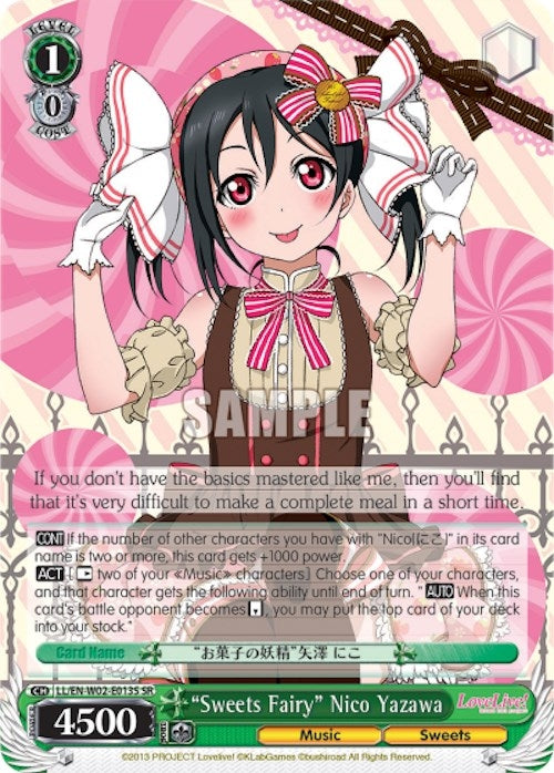 ’Sweets Fairy’ Nico Yazawa (SR) (2013) [LL/EN-W02] - Weiss Schwarz Single