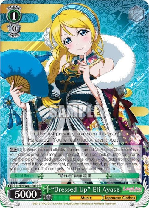 ’Dressed Up’ Eli Ayase (2014) [LL/EN-W02] - Weiss Schwarz Single